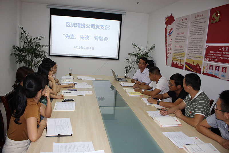 區(qū)城建投公司黨支部開展“先學、先查、先改”工作 預(yù)熱 “不忘初心、牢記使命”主題教育工作