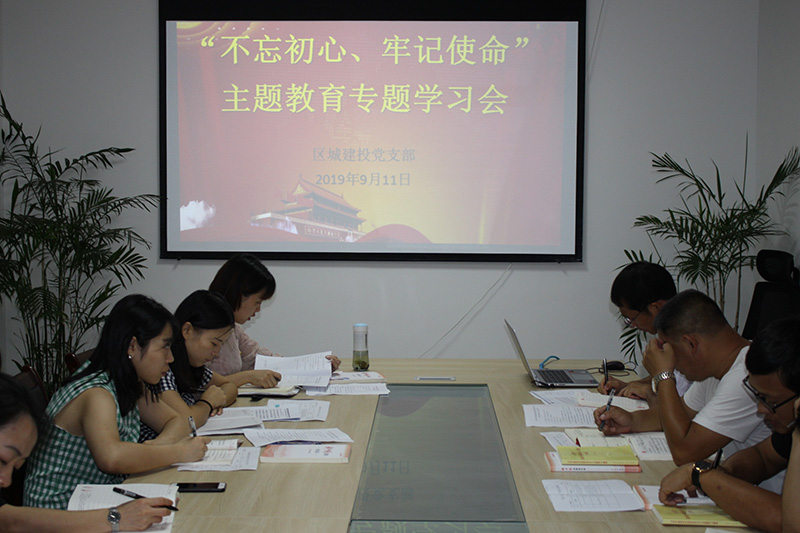 區(qū)城建投公司黨支部開展“先學、先查、先改”工作 預(yù)熱 “不忘初心、牢記使命”主題教育工作